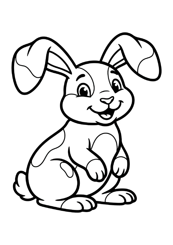 Desenho de coelho para colorir para imprimir e colorir - imagem 7